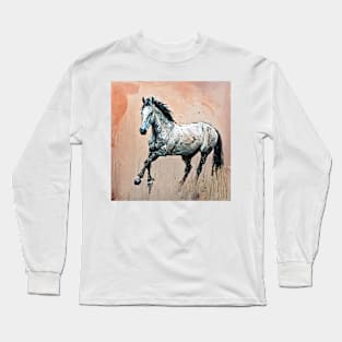 horse in gallop sketch Long Sleeve T-Shirt